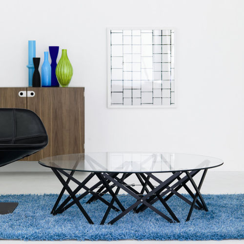 Couchtisch / originelles Design - ITOMAKI - KARL ANDERSSON - Glas / Eiche / Nussbaum