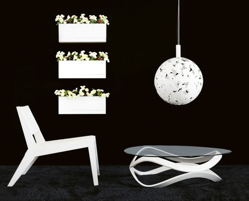 Moderner Couchtisch - NEWTON - KARL ANDERSSON - Glas / Eiche / Esche
