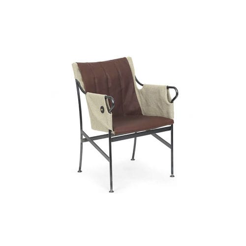 Stuhl / skandinavisches Design - SAFARI - KÄLLEMO - für den Innenraum / Segeltuch / Leder