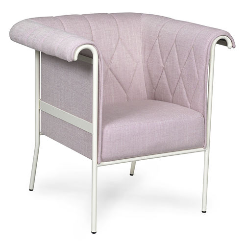 Sessel / skandinavisches Design - CHESTER - KÄLLEMO - Stoff / pulverbeschichteter Stahl / grau