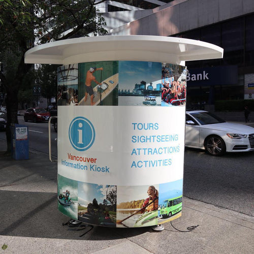 Kiosk für gewerbliche Nutzung - CIRCULAR - ESTEVA BARCELONA - Information / für Außenbereich / für den Innenraum