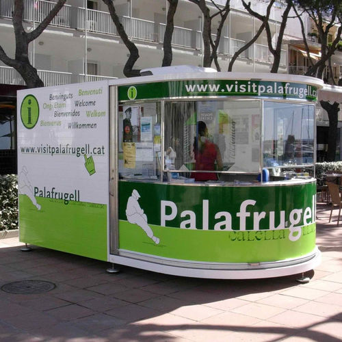 Informationskiosk - FAST - ESTEVA BARCELONA - für Außenbereich / Edelstahl / Glasfaser