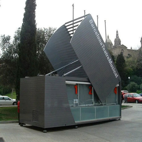 Kiosk für gewerbliche Nutzung - UMP - ESTEVA BARCELONA - für Außenbereich / Edelstahl / Glasfaser