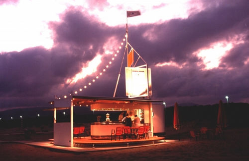 Bar Kiosk - UMB - ESTEVA BARCELONA - für Außenbereich / Stahl / Holz