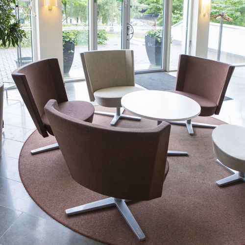 Moderner Kaminsessel - CENTRUM GRANDE - MATERIA - Leder / Stoff / weiß