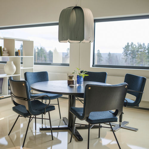Moderner Tisch - CENTRUM GRANDE - MATERIA - Nussbaum / Birke / Stahl