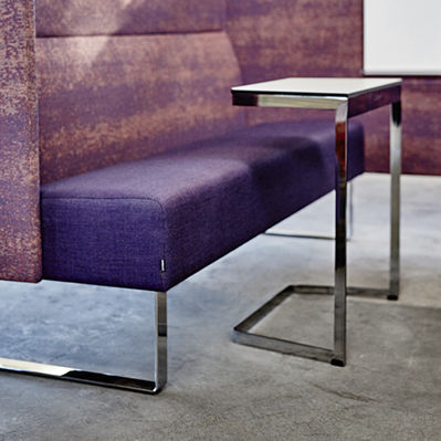Moderner Beistelltisch - MONOLITE - MATERIA - Laminat / rechteckig / stapelbar