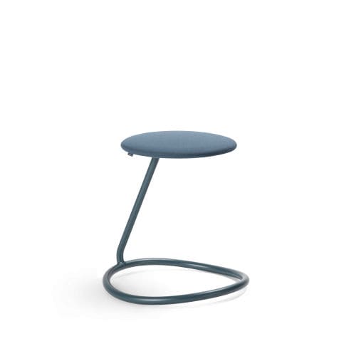 Moderner Hocker - ROCCA - MATERIA - Leder / Stoff / Gestell aus Stahl