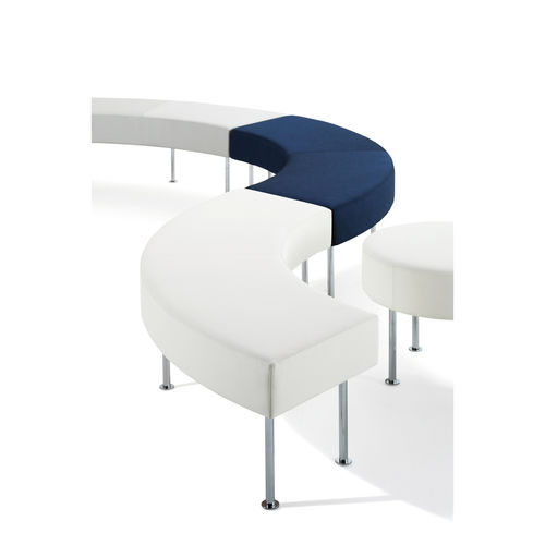 Modulare Polsterbank - LONGO - MATERIA - modern / Leder / Stahl