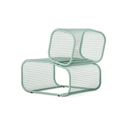 Moderner Sessel - Cushy - NOLA INDUSTRIER - pulverbeschichteter Stahl / pulverbeschichteter Stahl / blau
