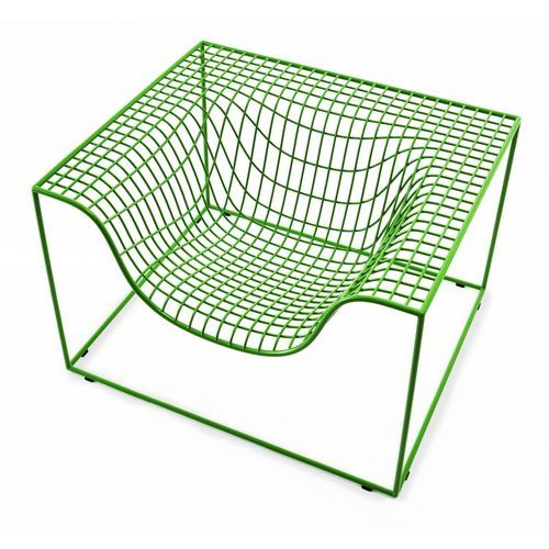 Sessel / originelles Design - Grid - NOLA INDUSTRIER - pulverbeschichteter Stahl / pulverbeschichteter Stahl / grau