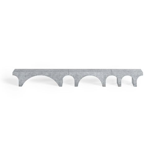 Moderne Bank für den öffentlichen Raum - Via - NOLA INDUSTRIER - Granit / ohne Rückenlehne / ohne Armlehnen
