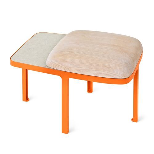 Moderner Hocker - Plymå - NOLA INDUSTRIER - Esche / Gestell aus pulverbeschichtetem Stahl / für öffentliche Bereiche