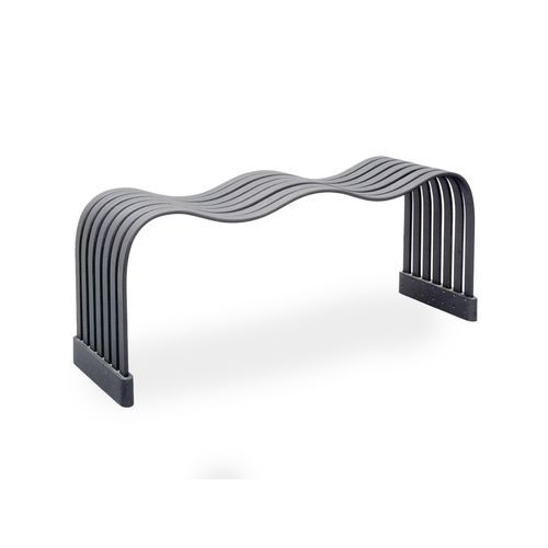 Bank für den öffentlichen Raum / originelles Design - Wave - NOLA INDUSTRIER - Aluminiumguss / pulverbeschichteter Stahl / ohne Rückenlehne