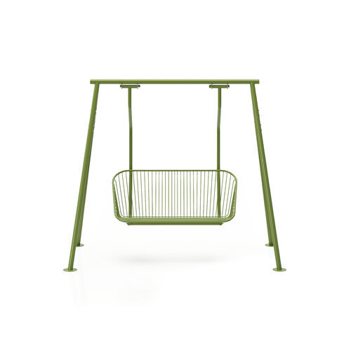 Stahl-Hollywoodschaukel - Korg Swing Sofa  - NOLA INDUSTRIER - pulverbeschichteter Stahl / Zweisitzer / selbsttragend