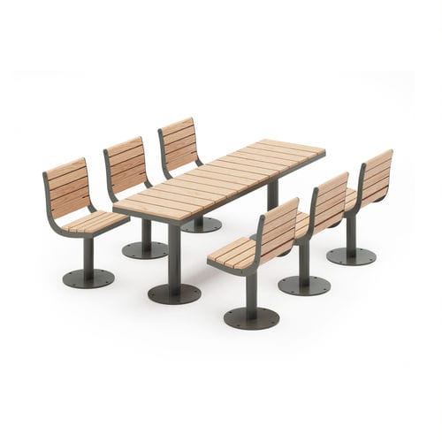 Moderne Tisch- und Stuhlkombination - Parco Junior - NOLA INDUSTRIER - für Außenbereich / für den Innenraum / Buche