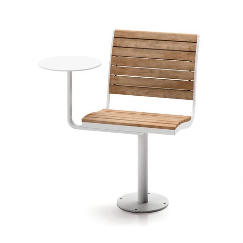 Moderner Gartenstuhl - Parco Armchair with Tabletop - NOLA INDUSTRIER - für Außenbereich / für den Innenraum / Eiche