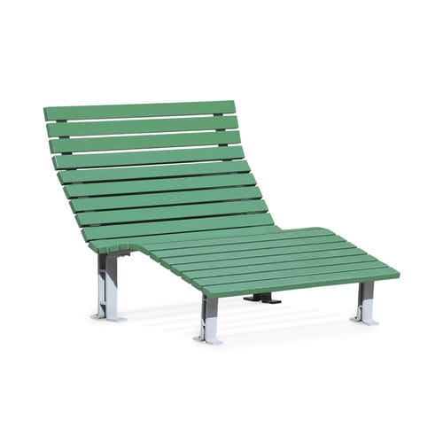 Moderne Sonnenliege - Kajen Sun Lounger - NOLA INDUSTRIER - Stahl / pulverbeschichteter Stahl / Eiche