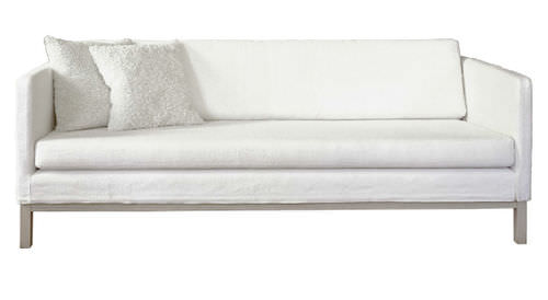 Modernes Sofa - KARIN  - OLBY DESIGN - Leinen / weiß / 3 Plätze