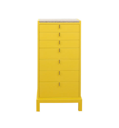 Moderner Chiffonnier - SEVEN - OLBY DESIGN - lackiertes Holz / gelb