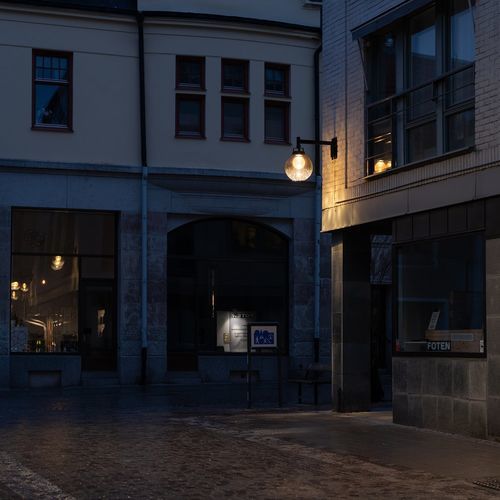 Moderne Wandleuchte - CITY GLOBE - ZERO - für Außenbereich / Glas / Aluminium