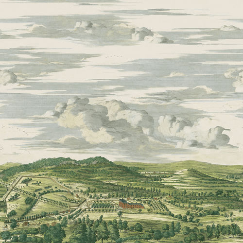 Dekorplatte für Wand - WHITCOMBE PARK MURAL - Thibaut - Papier / mehrfarbig / für Privatgebrauch