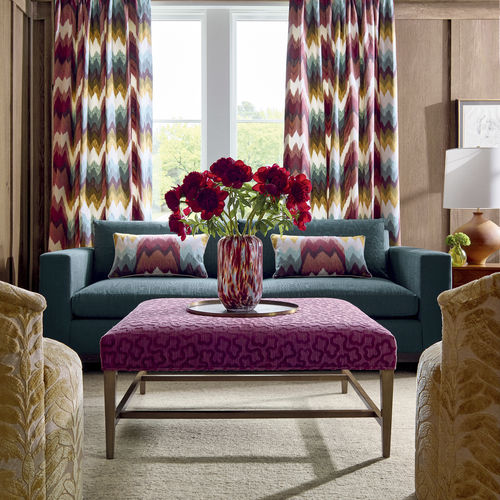 Vorhangstoff - KAMUT EMBROIDERY - Thibaut - Motiv / Baumwolle / Viskose