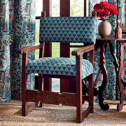 Möbelstoff - RIDGE WEAVE - Thibaut - geometrisches Muster / Baumwolle / Webware