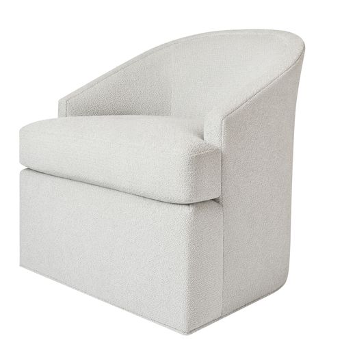 Moderner Sessel - Dexter - Thibaut - Stoff / weiß / drehbar