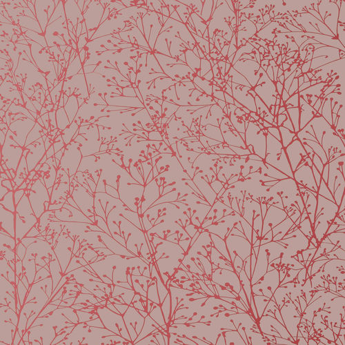 Moderne Tapete - ZOLA - Thibaut - Motiv / weiß / rot
