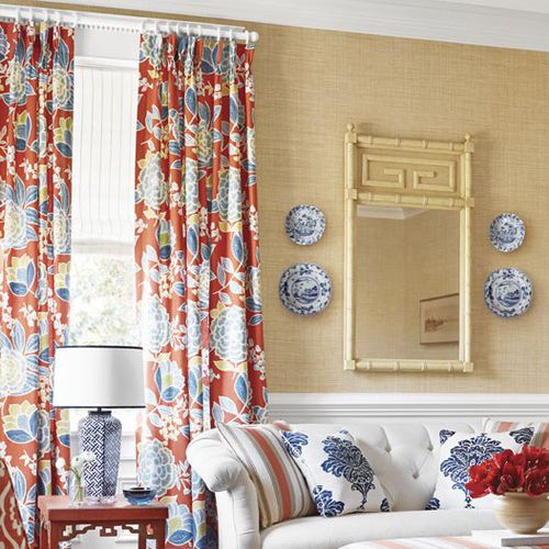 Wand-Stoff - CAROLINA  - Thibaut - einfarbig / Bast / beige