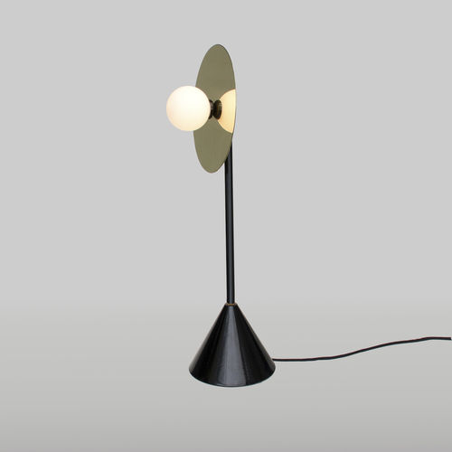 Bürolampe - DISC & SPHERE - Atelier Areti - poliertes Messing / Glas / modern