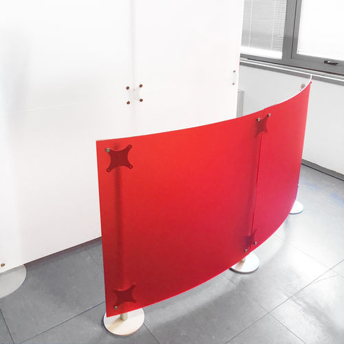 Bodenstehende Bürotrennwand - FLUOWALL - PAXTON - selbsttragend / anodisiertes Aluminium / Plexiglas®