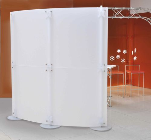 Bodenstehende Bürotrennwand - FLUOWALL WHITE SCREEN - PAXTON - Acryl / modulierbar