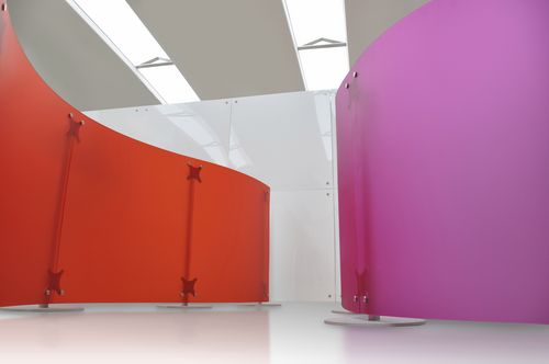 Moderner Paravent - FLUOWALL MOVABLE  - PAXTON - Polycarbonat / für Gewerbegebrauch