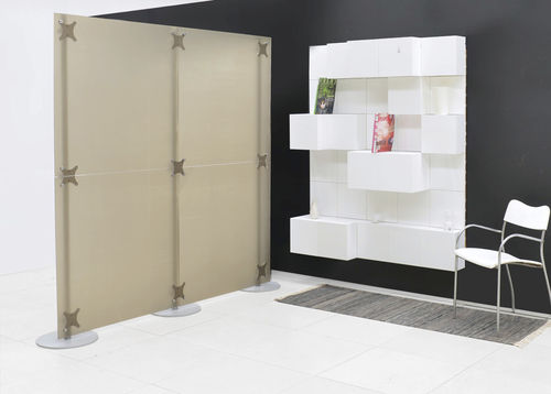 Moderner Paravent - SMOKE FLUOWALL - PAXTON - Glas / für Gewerbegebrauch