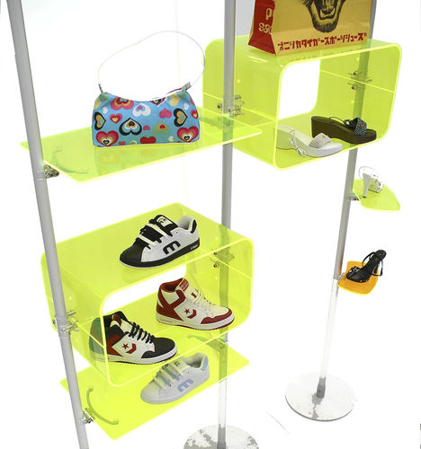 Stab-Regalsystem - FLUO YELLOW - PAXTON - modern / Metall / PMMA