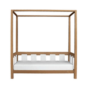 Modernes Sofa - TIE   - Deesawat Industries - Himmel / gelb / Teakholz