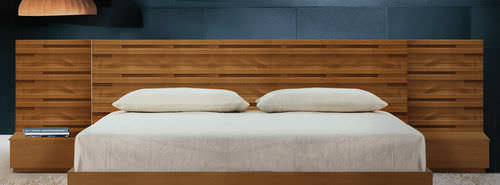 Garten-Bett / Doppelbett - Deesawat Industries - modern / mit Nachttisch / Teakholz