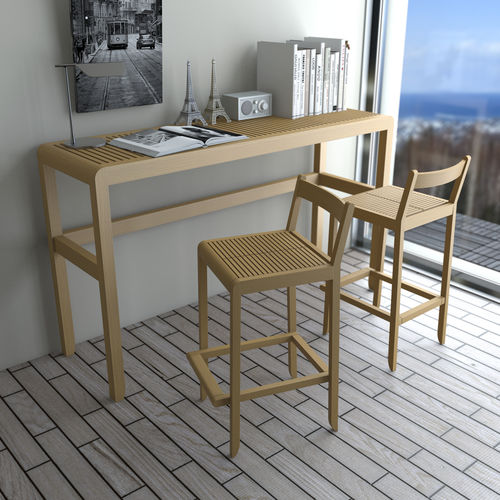 Moderner Stehtisch - SAKI SET - Deesawat Industries - Holz / rechteckig / für Privatgebrauch