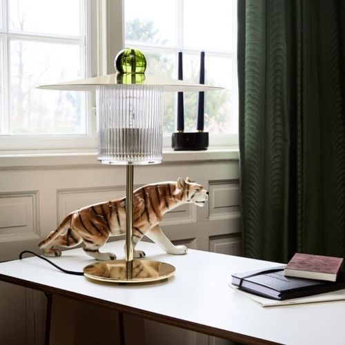 Tischlampe - BALL ON TOP - Design By Us - Büro / Metall / geblasenes Glas