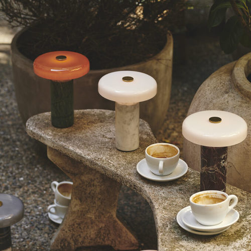 Tragbare Lampe - TRIP - Design By Us - geblasenes Glas / Marmor / modern