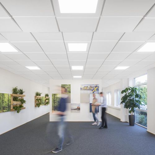 Glaswolle-Zwischendecke - FOCUS™ EZ - Saint-Gobain Ecophon - aus Fliesen / für Büro / für den Innenraum