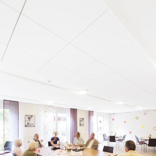 Glaswolle-Zwischendecke - MASTER™ SQ - Saint-Gobain Ecophon - aus Fliesen / für Küche / für den Innenraum