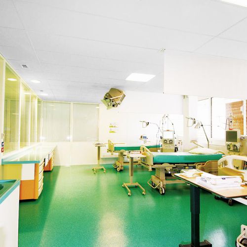 Glaswolle-Zwischendecke - HYGIENE MEDITEC™ A - Saint-Gobain Ecophon - aus Fliesen / für Reinraum / für den Innenraum
