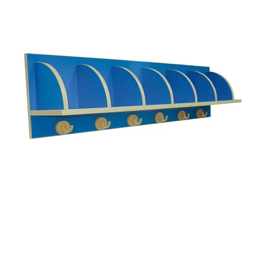 Wandmontierter Garderobenständer - BOIS-28.1  - Modugame - MG Sport - modern / Holz / blau