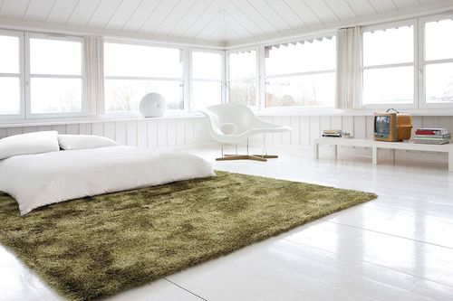 Moderner Teppich - VISION  - Limited edition - einfarbig / Polyester / Wolle
