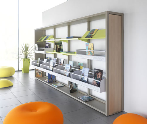 Regalsystem für Multimedia - KORTAZZ - DPC - für Bibliotheken / Standard / Holz