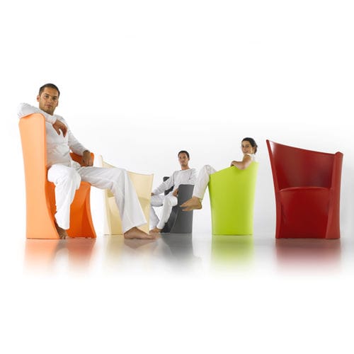 Moderner Kaminsessel - SKALY SERIES - DPC - Polyethylen / für Kinder / grau