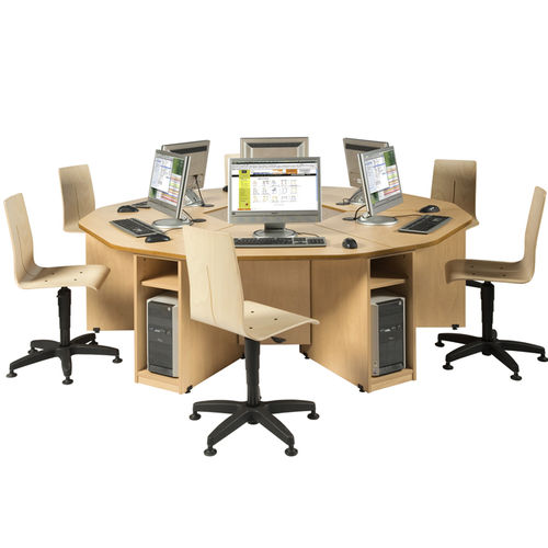 Schreibtisch für Open Space - BAHIA - DPC - modern / Holzfurnier / Laminat